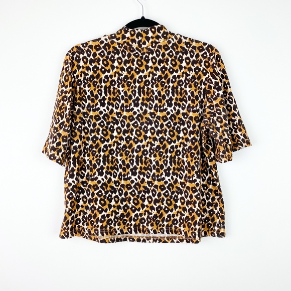 Anthropologie Cheetah Print Mock Turtleneck size L - Picture 8 of 8